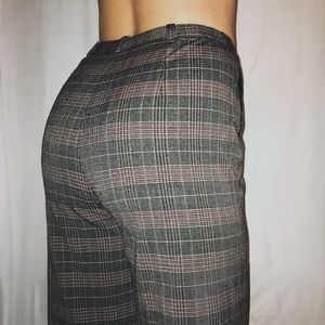 WOMENS PLAID TROUSER PANTS